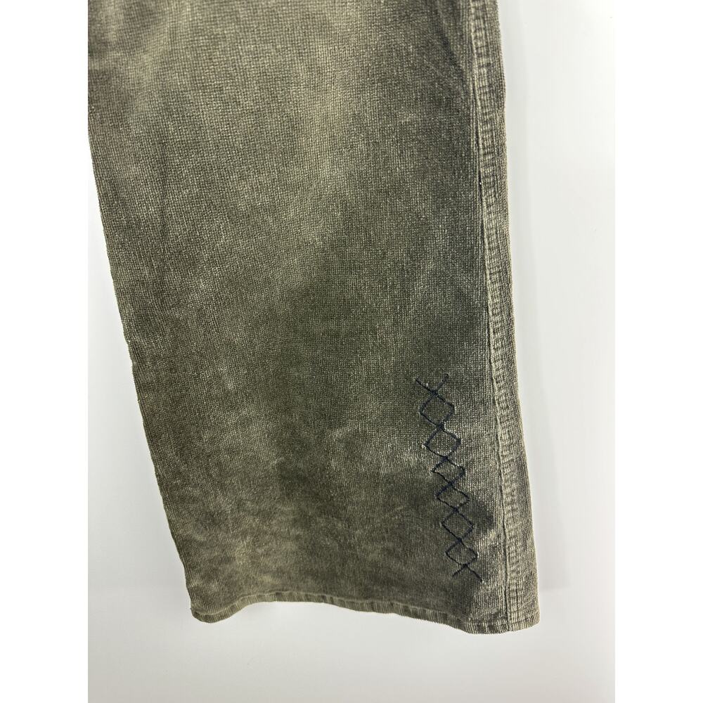 Tripp NYC Corduroy Low Rise Pants Green Women's Size 11 Y2k Goth Grunge Punk - Picture 8 of 15